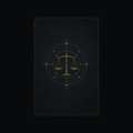 Antique-gold balance scales surrounded by sacred geometry on the Codex of Universal Law cover.